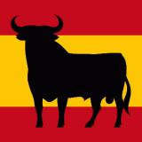 Испанското знаме и бика, символ на страната
