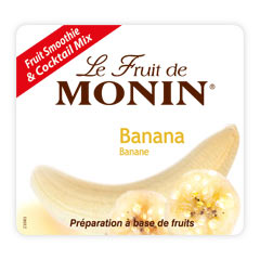 Етикет на Плодово пюре банан на Монин