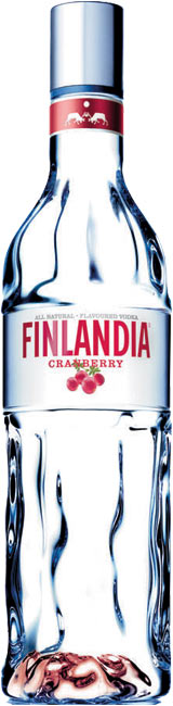 Бутилка водка Финландия Червена боровинка